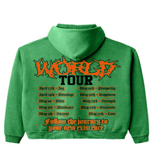 Load image into Gallery viewer, Green TS World Tour Zip Up Hoodie
